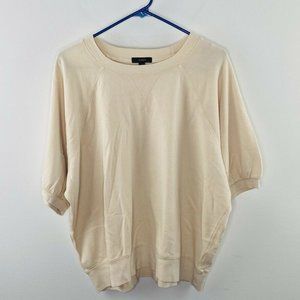 J.Crew Magic rinse Puff Sleeve Sweatshirt Size L AY087